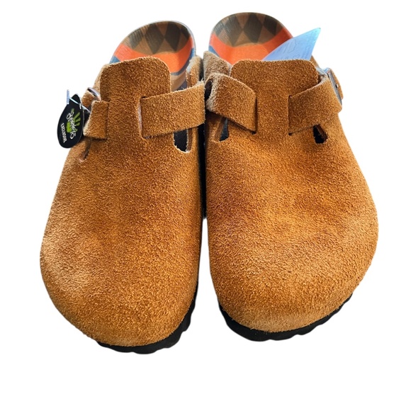 Birkenstock Shoes - 🆕 Birkenstock “Boston” Dark Rust Suede Mules size 39/8